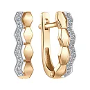 Серьги из красного золота с бриллиантами