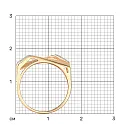 Кольцо из красного золота с фианитами