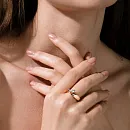 Кольцо из красного золота с фианитами