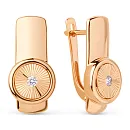 Серьги из красного золота с фианитами