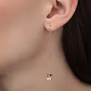 Серьги продевки из красного золота