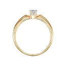 Кольцо из красного золота с бриллиантом