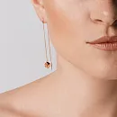 Серьги продевки из красного золота