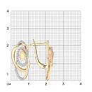 Серьги из красного золота с фианитами