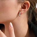 Серьги из красного золота с фианитами