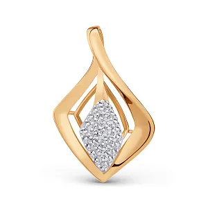 Подвеска из красного золота с фианитами