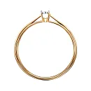 Кольцо из красного золота с бриллиантом