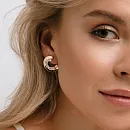 Серьги из красного золота с фианитами