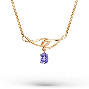 Колье из красного золота с аметистом