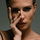 Кольцо из красного золота с фианитами