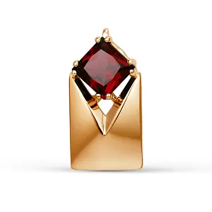 Подвеска из красного золота с гранатом