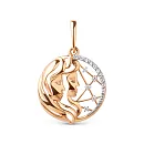 Подвеска из красного золота с фианитами