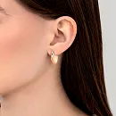 Серьги из красного золота с фианитами