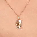 Подвеска из красного золота с фианитами