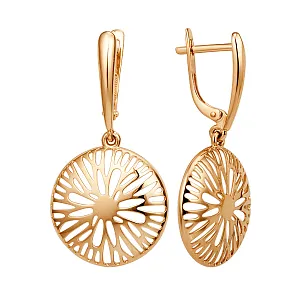 Серьги из красного золота