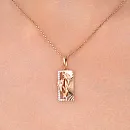 Подвеска из красного золота с фианитами