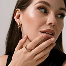 Серьги из красного золота с аметистами