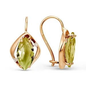 Серьги из красного золота