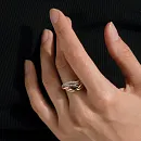 Кольцо из красного золота с фианитами