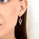 Серьги из красного золота с фианитами