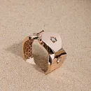 Кольцо из красного золота с фианитами