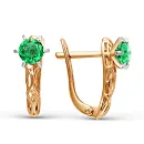 Серьги из красного золота с фианитами