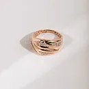 Кольцо из красного золота с фианитами