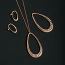 Серьги из красного золота с фианитами