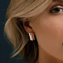 Серьги из красного золота с фианитами