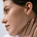 Серьги пусеты из белого золота