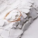 Кольцо из красного золота с фианитом