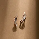 Серьги из красного золота с фианитами