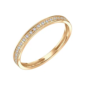 Кольцо из красного золота с бриллиантами