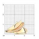 Кольцо из красного золота с фианитами