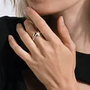 Кольцо из красного золота с фианитами