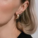 Серьги из красного золота с фианитами