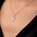 Подвеска из красного золота с фианитами