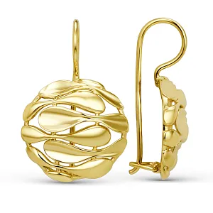 Серьги из желтого золота