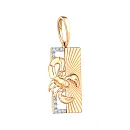 Подвеска из красного золота с фианитами