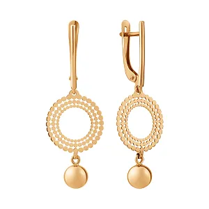 Серьги из красного золота