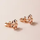 Серьги пусеты из красного золота