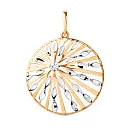 Подвеска из красного золота с фианитом