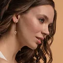 Серьги пусеты из красного золота