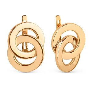 Серьги из красного золота