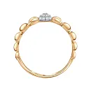 Кольцо из красного золота с фианитами