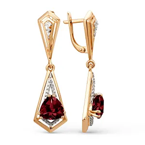 Серьги из красного золота