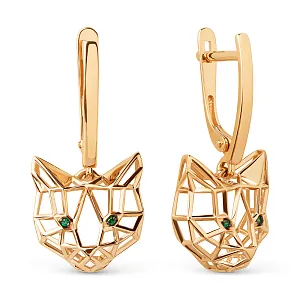 Серьги из красного золота