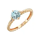 Кольцо из красного золота с топазом