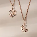 Подвеска из красного золота с фианитом