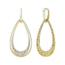 Серьги из желтого золота с бриллиантами